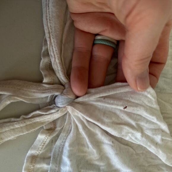 Anthropologie W5 Concepts Cream & Blue Striped Top - XL - Picture 2 of 4